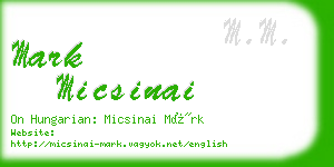 mark micsinai business card